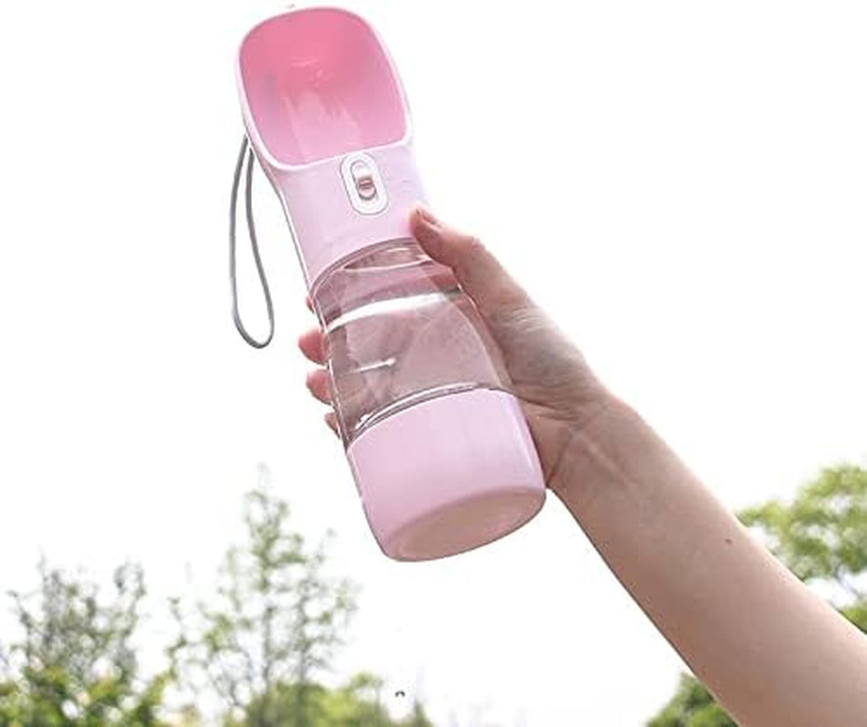 Dog Water Bottle & Food Dispenser, Portable, Leak-Proof, Lightweight, Easy to Clean, Perfect for Walking & Traveling