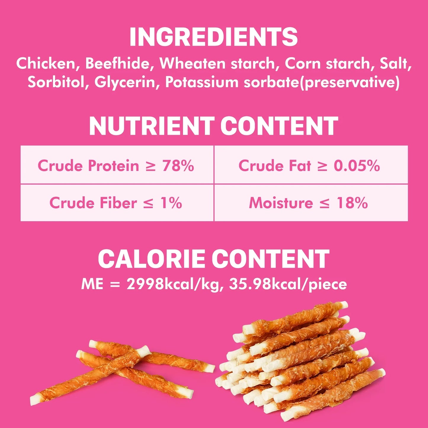 Chicken Jerky with Rawhide Sticks Dog Treats, 10 Oz (25 Ct)