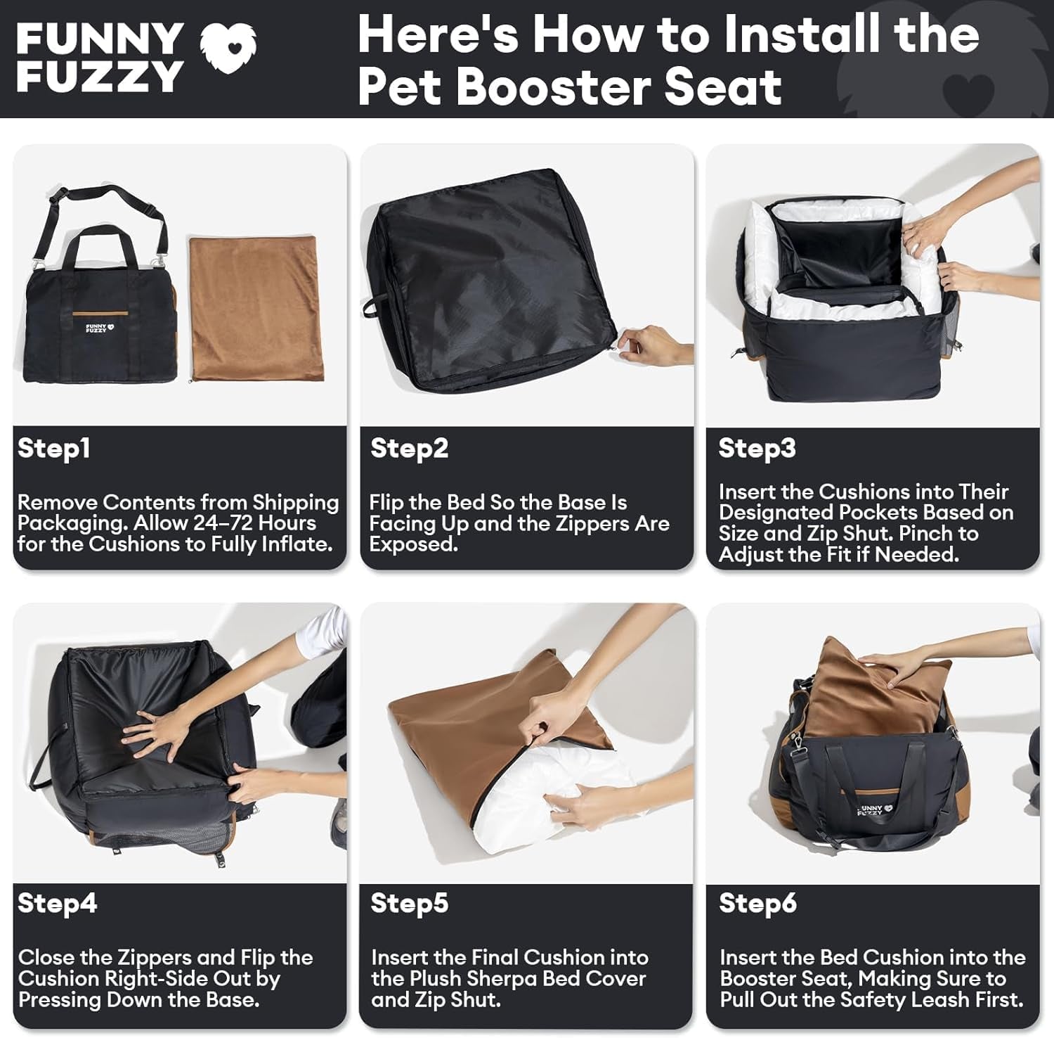 Waterproof Dog Car Seat for Small & Medium Dogs up to 35Lbs,Fully Detachable and Washable Dog Travel Carrier＆Pet Car Seat Bed with Thick Cushion, Breathable Mesh,Adjustable Straps(Black)