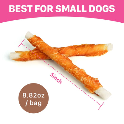 Chicken Jerky with Rawhide Sticks Dog Treats, 10 Oz (25 Ct)