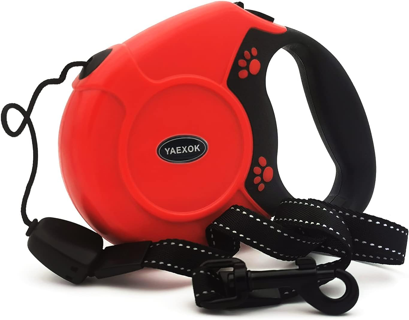 Heavy Duty Retractable Dog Leash 26Ft,Pet Long Walking Leashes Leads for Small Medium Large Dogs Doggie up to 110Lbs (Red)